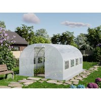 TOOLPORT 3x4m Foliengewächshaus, PE-Plane, weiß - (8941)