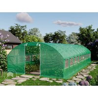 TOOLPORT 4x10m Foliengewächshaus, PE-Plane, grün - (8939)