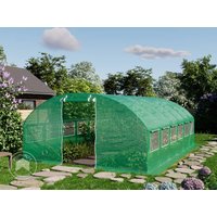 TOOLPORT 4x6m Foliengewächshaus, PE-Plane, grün - (8937)