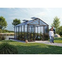 Gewächshaus ASTERIA 311x385 cm,  10 oder 12 mm, 2 Fenster, Doppeltür, Gewächshaus Aluminium, Tomatenhaus, Gartenhaus, Treibhaus, gewächshaus günstig, Glashaus