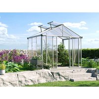 Gewächshaus  262x195 cm, 10 mm, 2 Fenster, Doppeltür, Gewächshaus Aluminium, Tomatenhaus, Gartenhaus, Treibhaus, Gewächshaus günstig, Glashaus