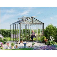 Gewächshaus HERA 263x325 cm, mit ESG Sicherheitsglas 4 mm, 3 Fenster, Doppeltür, Gewächshaus Aluminium, Tomatenhaus, Gartenhaus, Treibhaus, gewächshaus günstig, Glashaus