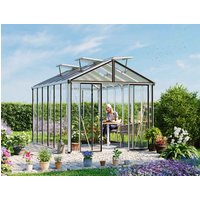Gewächshaus HERA 263x388 cm, mit ESG Sicherheitsglas 4 mm, 4 Fenster, Doppeltür, Gewächshaus Aluminium, Tomatenhaus, Gartenhaus, Treibhaus, gewächshaus günstig, Glashaus