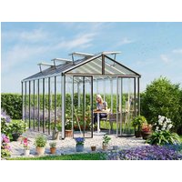 Gewächshaus HERA 263x514 cm, mit ESG Sicherheitsglas 4 mm, 5 Fenster, Doppeltür, Gewächshaus Aluminium, Tomatenhaus, Gartenhaus, Treibhaus, gewächshaus günstig, Glashaus