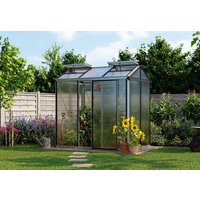 Gewächshaus URBAN 161 x 235 cm, mit 10 mm Doppelstegplatten, 2 Fenster, Einfachtür, Gewächshaus Aluminium, Tomatenhaus, Gartenhaus, Treibhaus, gewächshaus günstig, Glashaus