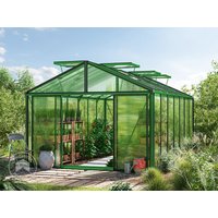 GFP 311 x 534 cm Gewächshaus, Pulverbeschichtet Grün, RAL 6005 | Aktionsset - Profi 2 - (GFPV00280)