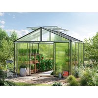 GFP 311 x 460 cm Gewächshaus, Pulverbeschichtet Anthrazit, RAL 7016 | Aktionsset - Profi 2 - (GFPV00268)