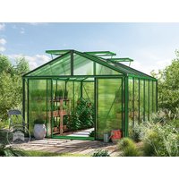 GFP 311 x 460 cm Gewächshaus, Pulverbeschichtet Grün, RAL 6005 | Aktionsset - Profi 2 - (GFPV00271)