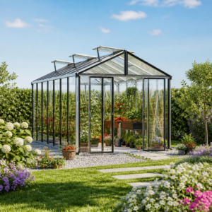 5 × 3 m | Gewächshaus HERA 263x450 cm, mit ESG Sicherheitsglas 4 mm, 4 Fenster, Doppeltür, Gewächshaus Aluminium, Tomatenhaus, Gartenhaus, Treibhaus, gewächshaus günstig, Glashaus | Plexiglas | Aluminiumrahmen | Doppelschiebetür | Einfachschiebetür Unkategorisiert online kaufen