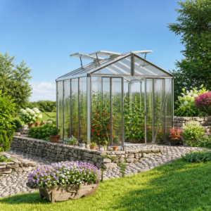 3 × 3 m | Gewächshaus HERA 4 263x263 cm, mit 16 mm Doppelstegplatten, 3 Fenster, Doppeltür, Gewächshaus Aluminium, Tomatenhaus, Gartenhaus, Treibhaus, Gewächshaus günstig, Glashaus | Plexiglas | Aluminiumrahmen | Doppelschiebetür | Einfachschiebetür Unkategorisiert online kaufen