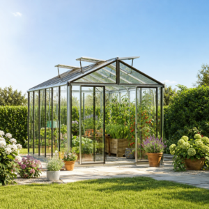 4 × 3 m | Gewächshaus HERA 263x388 cm, mit ESG Sicherheitsglas 4 mm, 4 Fenster, Doppeltür, Gewächshaus Aluminium, Tomatenhaus, Gartenhaus, Treibhaus, gewächshaus günstig, Glashaus | Plexiglas | Aluminiumrahmen | Doppelschiebetür | Einfachschiebetür Unkategorisiert online kaufen