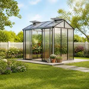 3 × 2 m | Gewächshaus COMPACT 199 x 263 cm, mit 10 oder 16 mm Doppelstegplatten, 2 Fenster, Einfachtür, Gewächshaus Aluminium, Tomatenhaus, Gartenhaus, Treibhaus, gewächshaus günstig, Glashaus | Aluminiumrahmen | Dachfenster Unkategorisiert online kaufen