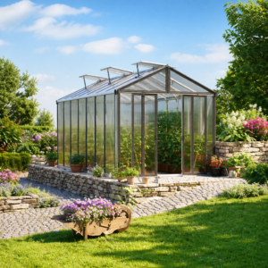 5 × 3 m | Gewächshaus HERA 7 263x450 cm, mit 16 mm Doppelstegplatten, 4 Fenster, Doppeltür, Gewächshaus Aluminium, Tomatenhaus, Gartenhaus, Treibhaus, Gewächshaus günstig, Glashaus | Plexiglas | Aluminiumrahmen | Doppelschiebetür | Einfachschiebetür Unkategorisiert online kaufen