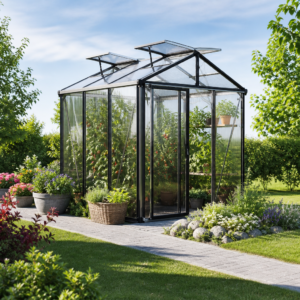 2 × 2 m | Gewächshaus 235x235 cm, 16 mm, 4 Fenster, Einfachtür, Gewächshaus Aluminium, Tomatenhaus, Gartenhaus, Treibhaus, Gewächshaus günstig, Glashaus | Aluminiumrahmen | Einfachschiebetür | Dachfenster Unkategorisiert online kaufen