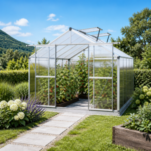 3 × 3 m | Gewächshaus 256x317 cm, Tomatenhaus 6 od. 8 mm, Tomatengewächshaus , kleines Gewächshaus, Glashaus, Gewächshaus Glas | Doppelschiebetür | Dachfenster Unkategorisiert online kaufen