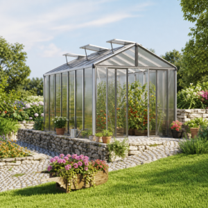 5 × 3 m | Gewächshaus HERA 8 263x514 cm, mit 16 mm Doppelstegplatten, 5 Fenster, Doppeltür, Gewächshaus Aluminium, Tomatenhaus, Gartenhaus, Treibhaus, Gewächshaus günstig, Glashaus | Plexiglas | Aluminiumrahmen | Doppelschiebetür | Einfachschiebetür Unkategorisiert online kaufen