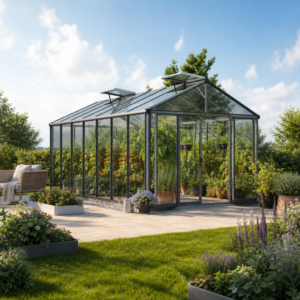 Gewächshaus ASTERIA 311x534cm, 10 oder 12 mm, 2 Fenster, Doppeltür, Gewächshaus Aluminium, Tomatenhaus, Gartenhaus, Treibhaus, gewächshaus günstig, Glashaus Unkategorisiert online kaufen