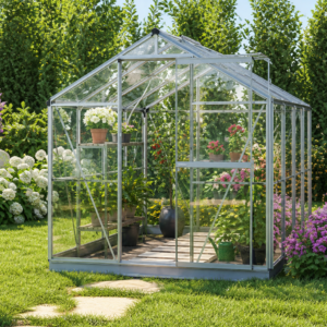 3 × 2 m | Gewächshaus Opal 192x259 cm, 4 mm ESG - Sicherheitsglas, 2 Fenster, Einfachtür, Gewächshaus Aluminium, Tomatenhaus, Gartenhaus, Treibhaus, Gewächshaus günstig, Glashaus | Einfachschiebetür | Dachfenster Unkategorisiert online kaufen