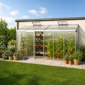 Anlehngewächshaus 439x148 cm, 10 mm, Gewächshaus, Anbaugewächshaus, tomatengewächshaus, tomatenhaus Unkategorisiert online kaufen