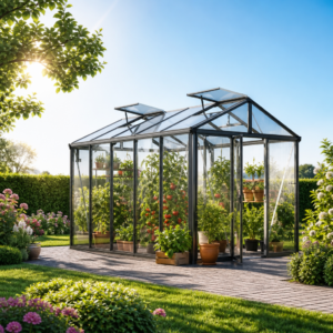 Gewächshaus DIAMAS 235x385 cm, Plexiglas ALLTOP, 4 Fenster, Doppeltür, Gewächshaus Aluminium, Tomatenhaus, Gartenhaus, Treibhaus, gewächshaus günstig, Glashaus Unkategorisiert online kaufen