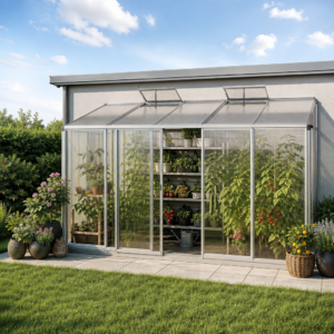 Anlehngewächshaus 369x148 cm, 10 mm, Gewächshaus, Anbaugewächshaus, tomatengewächshaus, tomatenhaus Unkategorisiert online kaufen