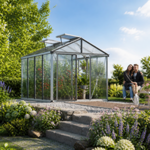 3 × 2 m | Gewächshaus 235x311 cm, 8 mm, 2 Fenster, Einfachtür, ISABELLA 22, Gewächshaus Aluminium ideales Tomatenhaus und Gartenhaus | Aluminiumrahmen | Dachfenster Unkategorisiert online kaufen