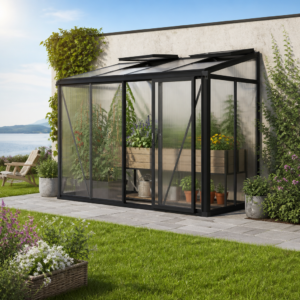 3 × 1 m | Gewächshaus FLORA 24 , BxT: ´263x 132 cm, Anlehngewächshaus mit 16 mm Doppelstegplatten, 2 Fenster, Einfachtür, Gewächshaus Aluminium, Tomatenhaus, Gartenhaus, Treibhaus, gewächshaus günstig, Glashaus | Aluminiumrahmen | Einfachschiebetür | Dachfenster Unkategorisiert online kaufen