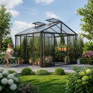 3 × 3 m | Gewächshaus ASTERIA 311x311 cm, 10 oder 12 mm, 2 Fenster, Doppeltür, Gewächshaus Aluminium, Tomatenhaus, Gartenhaus, Treibhaus, gewächshaus günstig, Glashaus | Aluminiumrahmen | Doppelschiebetür | Dachfenster Unkategorisiert online kaufen