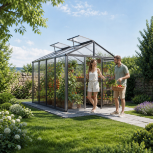 3 × 2 m | Gewächshaus 223x296 cm, 4 mm ESG Seitenwand und Dach Stegplatten 10 mm, 2 Fenster, Einfachtür, MISTRAL 4, Gewächshaus Aluminium ideales Tomatenhaus und Gartenhaus | Polycarbonat | Aluminiumrahmen | Einfachschiebetür | Dachfenster Unkategorisiert online kaufen