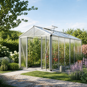 4 × 2 m | Gewächshaus 222x437 cm, 10 mm, 2 Fenster, Doppeltür, Gewächshaus Aluminium, Tomatenhaus, Gartenhaus, Treibhaus, gewächshaus günstig, Glashaus | Aluminiumrahmen | Doppelschiebetür | Dachfenster Unkategorisiert online kaufen