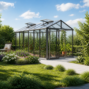 5 × 2 m | Gewächshaus DIAMAS 235x460 cm, 16 mm, 4 Fenster, Einfachtür, Gewächshaus Aluminium, Tomatenhaus, Gartenhaus, Treibhaus, gewächshaus günstig, Glashaus | Aluminiumrahmen | Dachfenster Unkategorisiert online kaufen