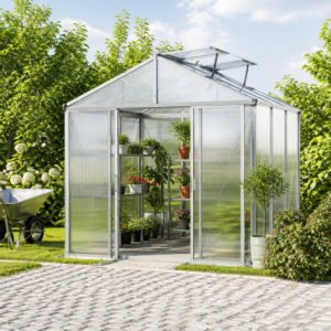 GFP 222 x 222 cm Gewächshaus, ohne Setangebot | Polycarbonat | Doppelschiebetür | Dachfenster Unkategorisiert online kaufen