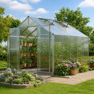 GFP 225 x 322 cm Gewächshaus, inkl. Aktionsset - XL | 8 mm | Polycarbonat | Doppelschiebetür | Dachfenster Unkategorisiert online kaufen