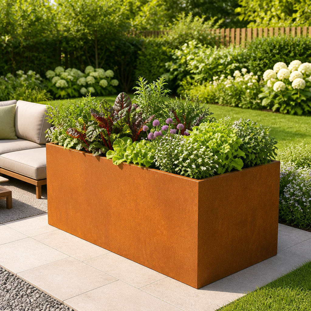 PRIMEYARD 200 x 107 x 80 cm Hochbeet, Cortenstahl, Rost-Optik | inkl. Lochboden PRIMEYARD 200 x 107 x 80 cm Hochbeet, Cortenstahl, Rost-Optik | inkl. Lochboden