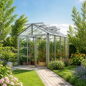 GFP 235 x 311 cm Gewächshaus, Standardfarbe Aluminium Natur | ohne Setangebot | Polycarbonat | Einfachschiebetür | Dachfenster Unkategorisiert online kaufen