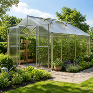 GFP 225 x 384 cm Gewächshaus, inkl. Aktionsset - XL | 6 mm | Polycarbonat | Doppelschiebetür | Dachfenster Unkategorisiert online kaufen