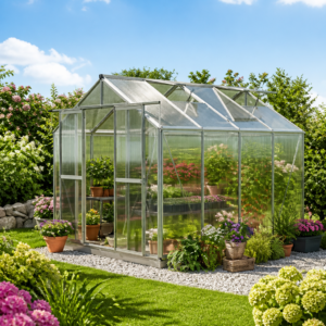 GFP 259 x 259 cm Gewächshaus, inkl. Aktionsset - XL | 8 mm | Polycarbonat | Doppelschiebetür | Dachfenster Unkategorisiert online kaufen