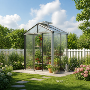 GFP 199 x 137 cm Gewächshaus, Standardfarbe Aluminium Natur | ohne Setangebot | Polycarbonat | Einfachschiebetür | Dachfenster Unkategorisiert online kaufen