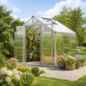 GFP 225 x 195 cm Gewächshaus, ohne Setangebot | 8 mm | Polycarbonat | Doppelschiebetür | Dachfenster Unkategorisiert online kaufen