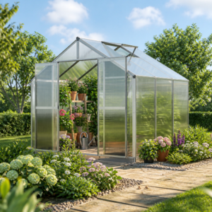 GFP 225 x 195 cm Gewächshaus, inkl. Aktionsset - XL | 6 mm | Polycarbonat | Doppelschiebetür | Dachfenster Unkategorisiert online kaufen