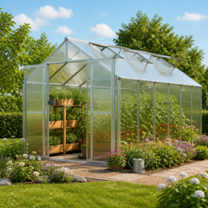 GFP 225 x 384 cm Gewächshaus, ohne Setangebot | 8 mm | Polycarbonat | Doppelschiebetür | Dachfenster Unkategorisiert online kaufen