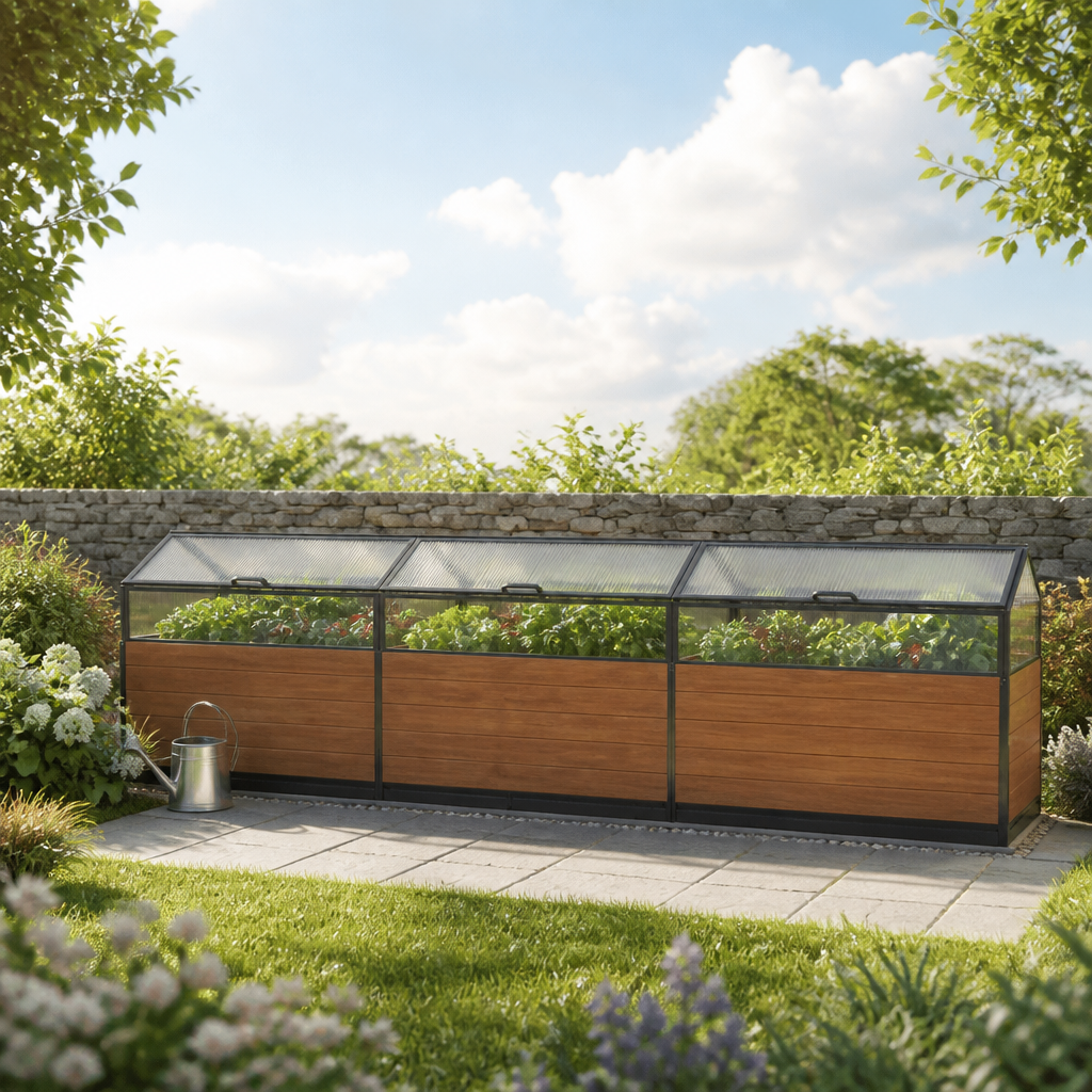 GFP 535 x 99 x 77 cm Hochbeet, Holzoptik GFP 535 x 99 x 77 cm Hochbeet, Holzoptik