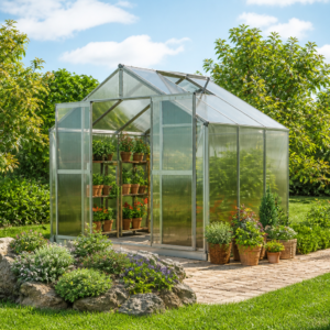 GFP 225 x 195 cm Gewächshaus, ohne Setangebot | 6 mm | Polycarbonat | Doppelschiebetür | Dachfenster Unkategorisiert online kaufen