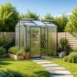 GFP 161 x 235 cm Gewächshaus, Pulverbeschichtet Anthrazit, RAL 7016 | ohne Setangebot | Polycarbonat | Einfachschiebetür | Dachfenster Unkategorisiert online kaufen