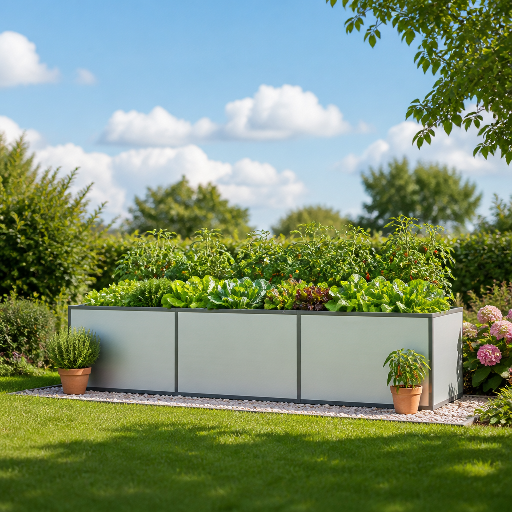 GFP 351 x 119 x 77 cm Hochbeet, Aluminium eloxiert GFP 351 x 119 x 77 cm Hochbeet, Aluminium eloxiert