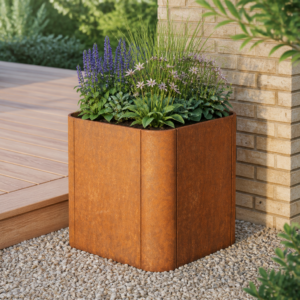 PRIMEYARD 40 x 40 x 40 cm Hochbeet, Cortenstahl, Rost-Optik