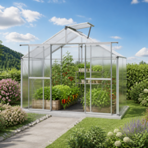 GFP 256 x 131 cm Gewächshaus, ohne Setangebot | 6 mm | Polycarbonat | Doppelschiebetür | mit Fundament Unkategorisiert online kaufen