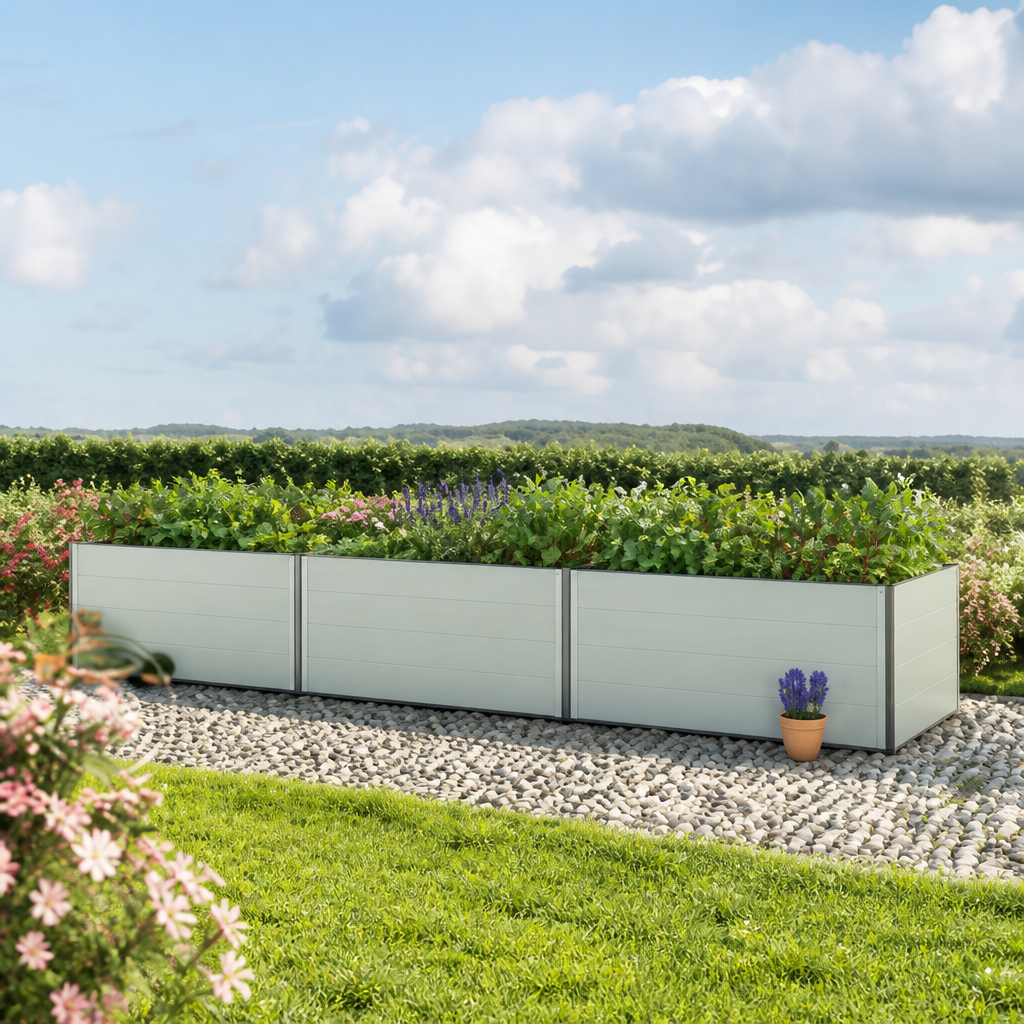GFP 490 x 77 x 77 cm Hochbeet, Aluminium eloxiert GFP 490 x 77 x 77 cm Hochbeet, Aluminium eloxiert