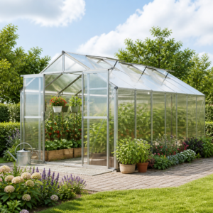 GFP 225 x 449 cm Gewächshaus, ohne Setangebot | 8 mm | Polycarbonat | Doppelschiebetür | Dachfenster Unkategorisiert online kaufen