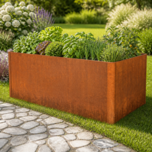 PRIMEYARD 186 x 100 x 80 cm Hochbeet, Cortenstahl, Rost-Optik | inkl. Lochboden